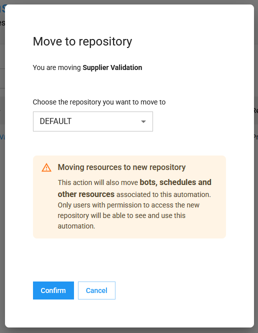 Confirm move Automation